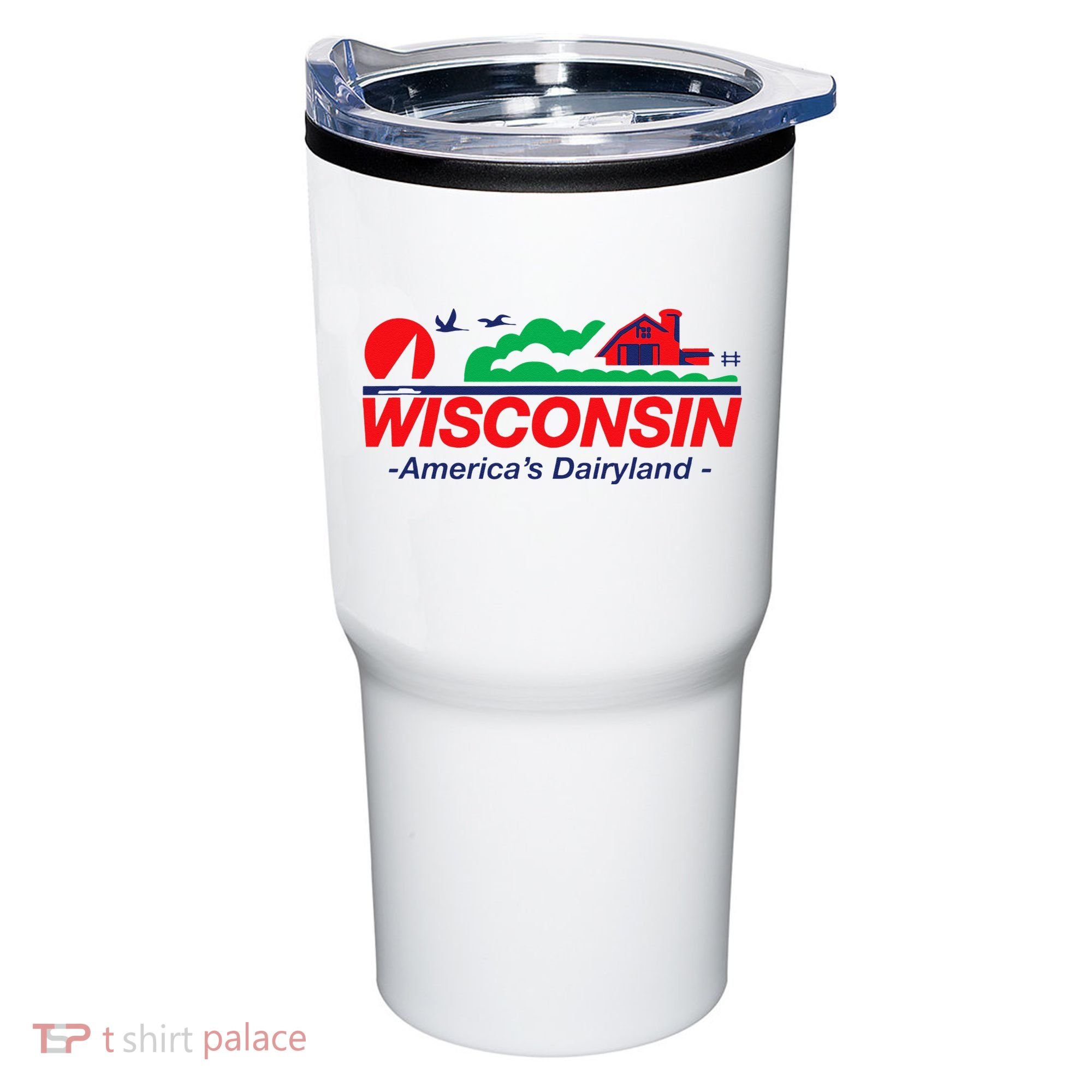 Wisconsin License Plate Americas Dairyland Tumbler