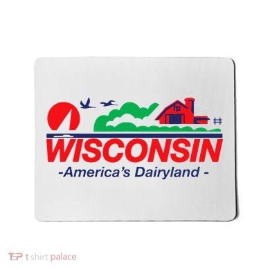 Wisconsin License Plate Americas Dairyland Mousepad