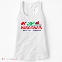 Wisconsin License Plate Americas Dairyland Women's Tank Top thumb 0