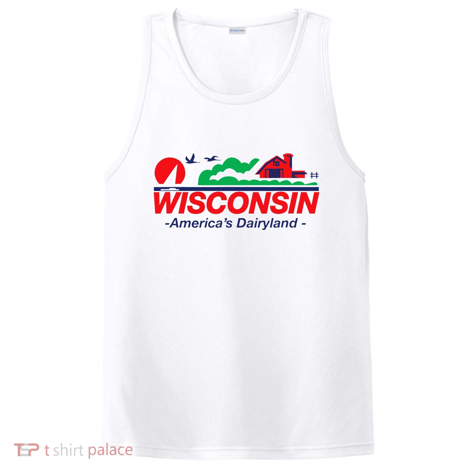 Wisconsin License Plate Americas Dairyland PosiCharge Competitor Tank