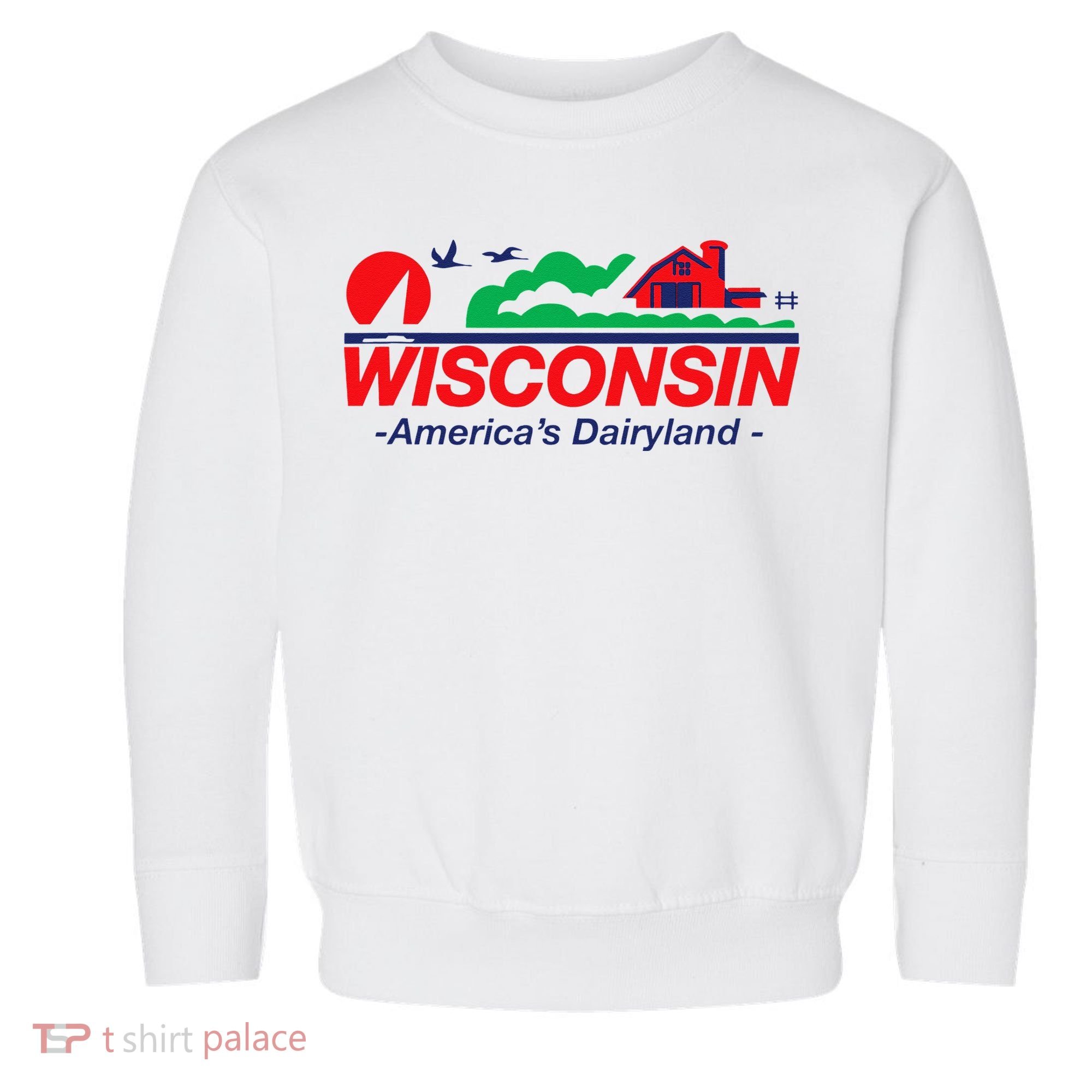 Wisconsin License Plate Americas Dairyland Toddler Sweatshirt