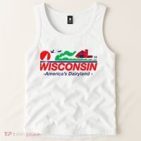 Wisconsin License Plate Americas Dairyland Tank Top thumb 2