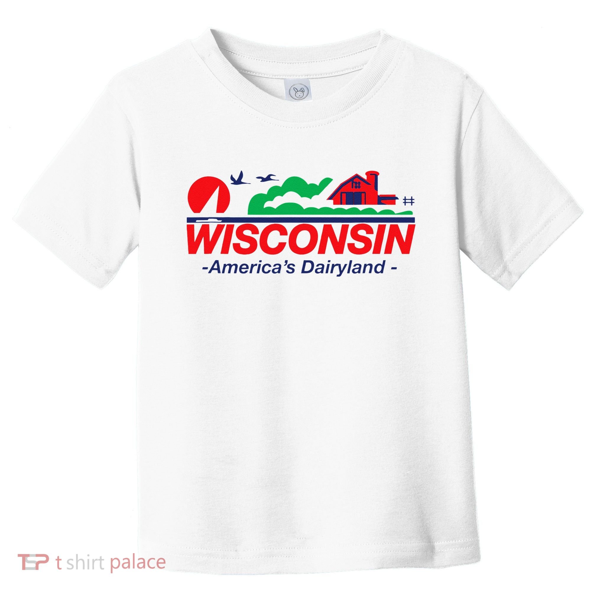 Wisconsin License Plate Americas Dairyland Toddler T-Shirt