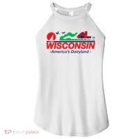 Wisconsin License Plate Americas Dairyland Women's Perfect Tri Rocker Tank thumb 0