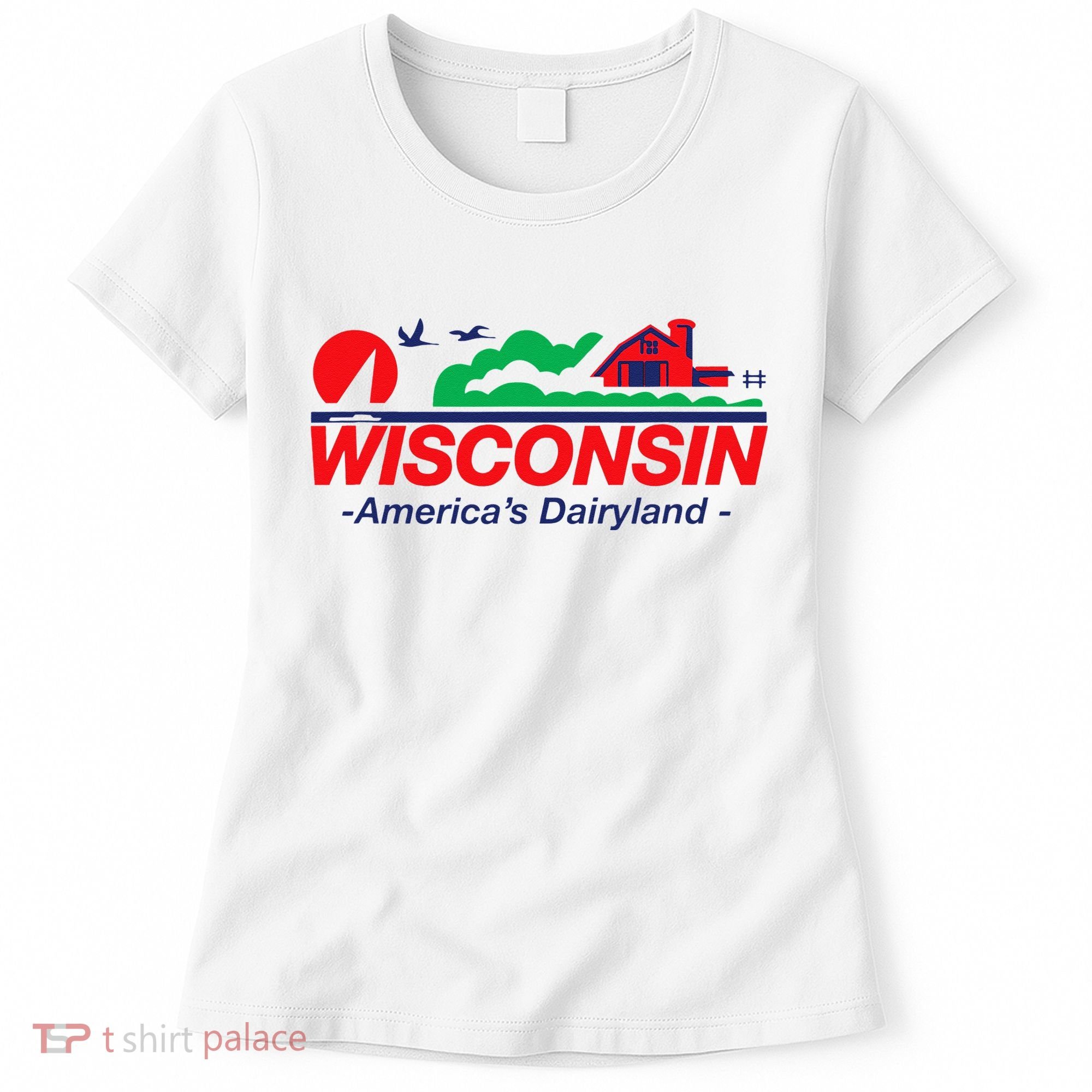 Wisconsin License Plate Americas Dairyland Women's T-Shirt