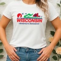 Wisconsin License Plate Americas Dairyland Women's T-Shirt thumb 2