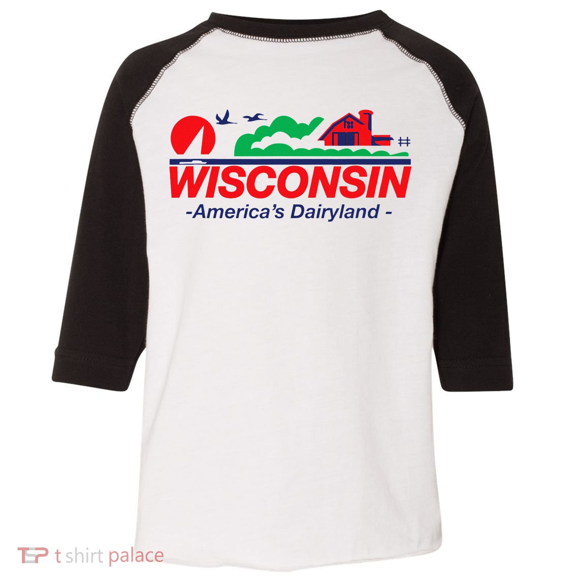 Wisconsin License Plate Americas Dairyland Toddler Fine Jersey T-Shirt