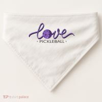 Wo Love Pickleball Pickleball USA-Made Doggie Bandana thumb 0