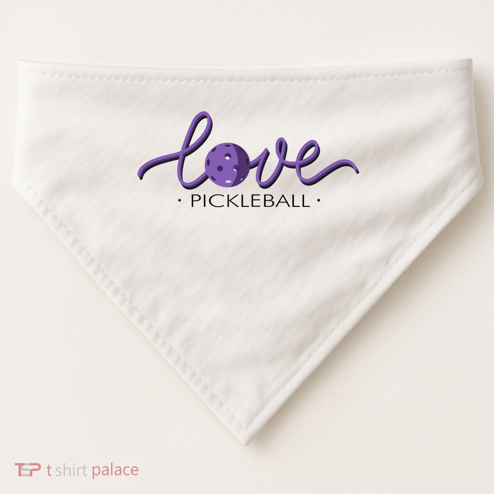 Wo Love Pickleball Pickleball USA-Made Doggie Bandana