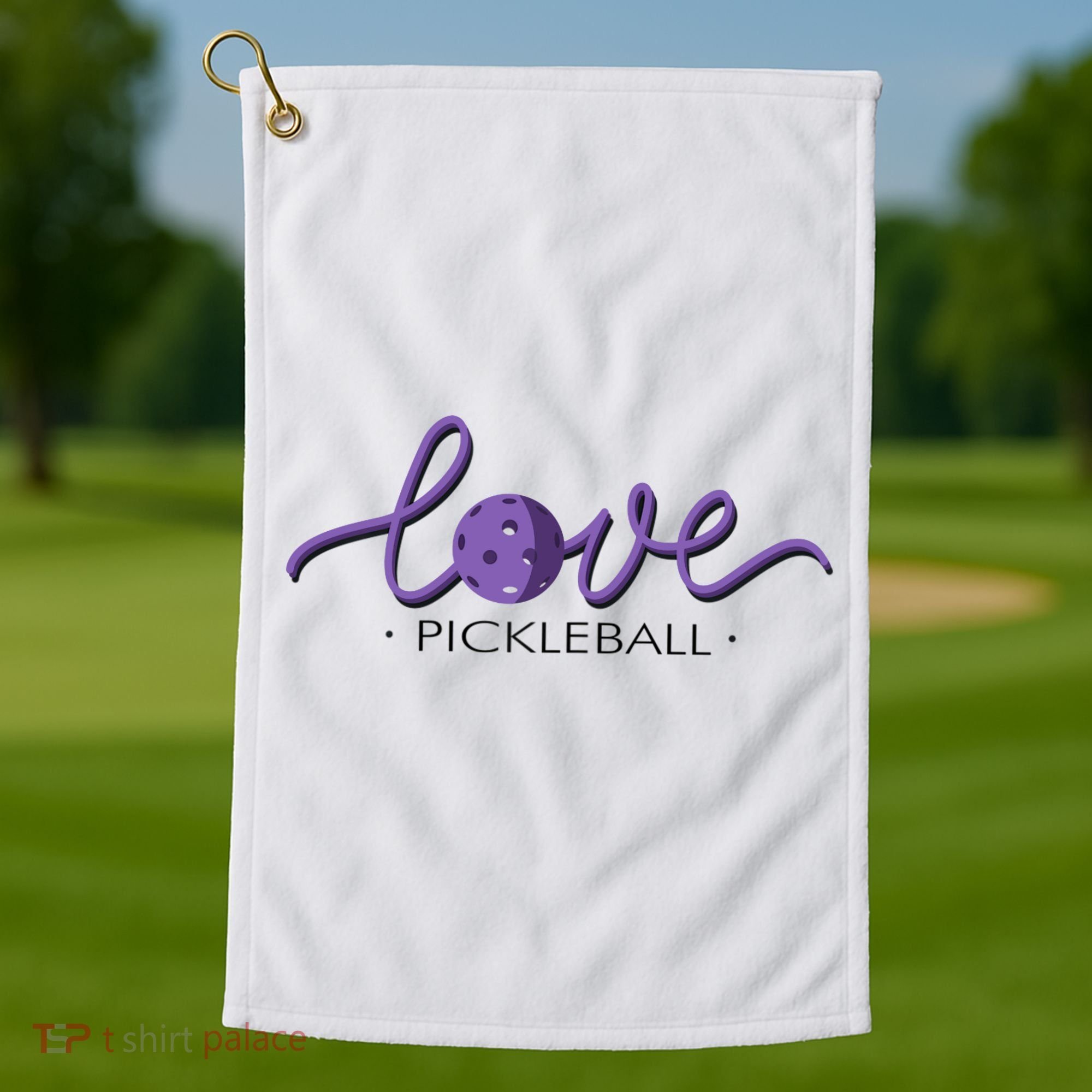Wo Love Pickleball Pickleball Golf Towel