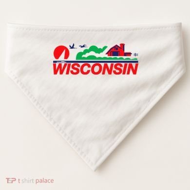 Wisconsin License Plate USA-Made Doggie Bandana