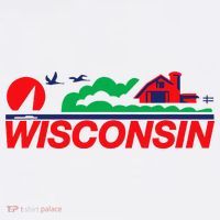 Wisconsin License Plate Button thumb 1