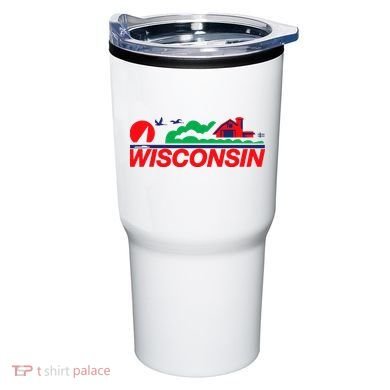Wisconsin License Plate Tumbler