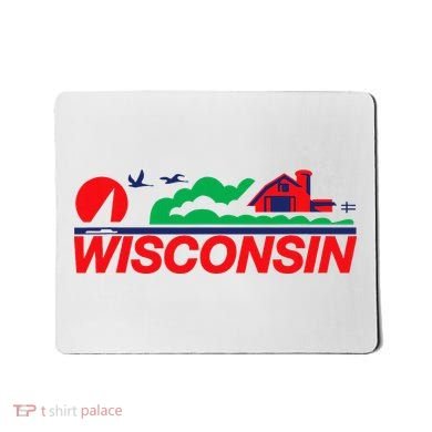 Wisconsin License Plate Mousepad