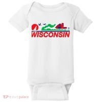 Wisconsin License Plate Baby Bodysuit thumb 0