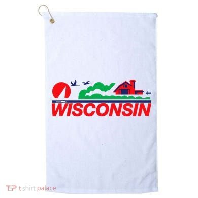 Wisconsin License Plate Golf Towel