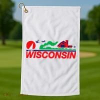 Wisconsin License Plate Golf Towel thumb 1