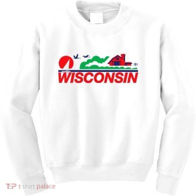 Wisconsin License Plate Kids Sweatshirt