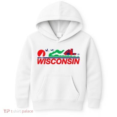 Wisconsin License Plate Kids Hoodie