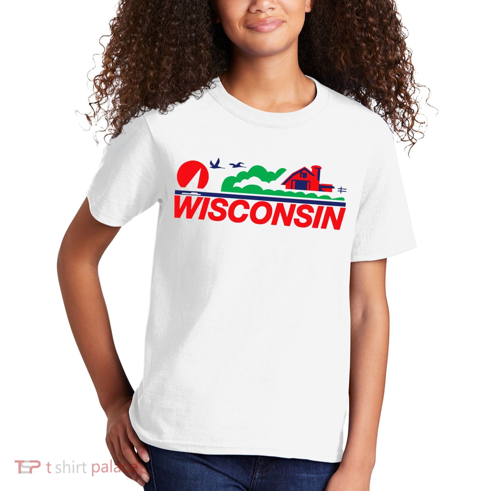 Wisconsin License Plate Kids T-Shirt