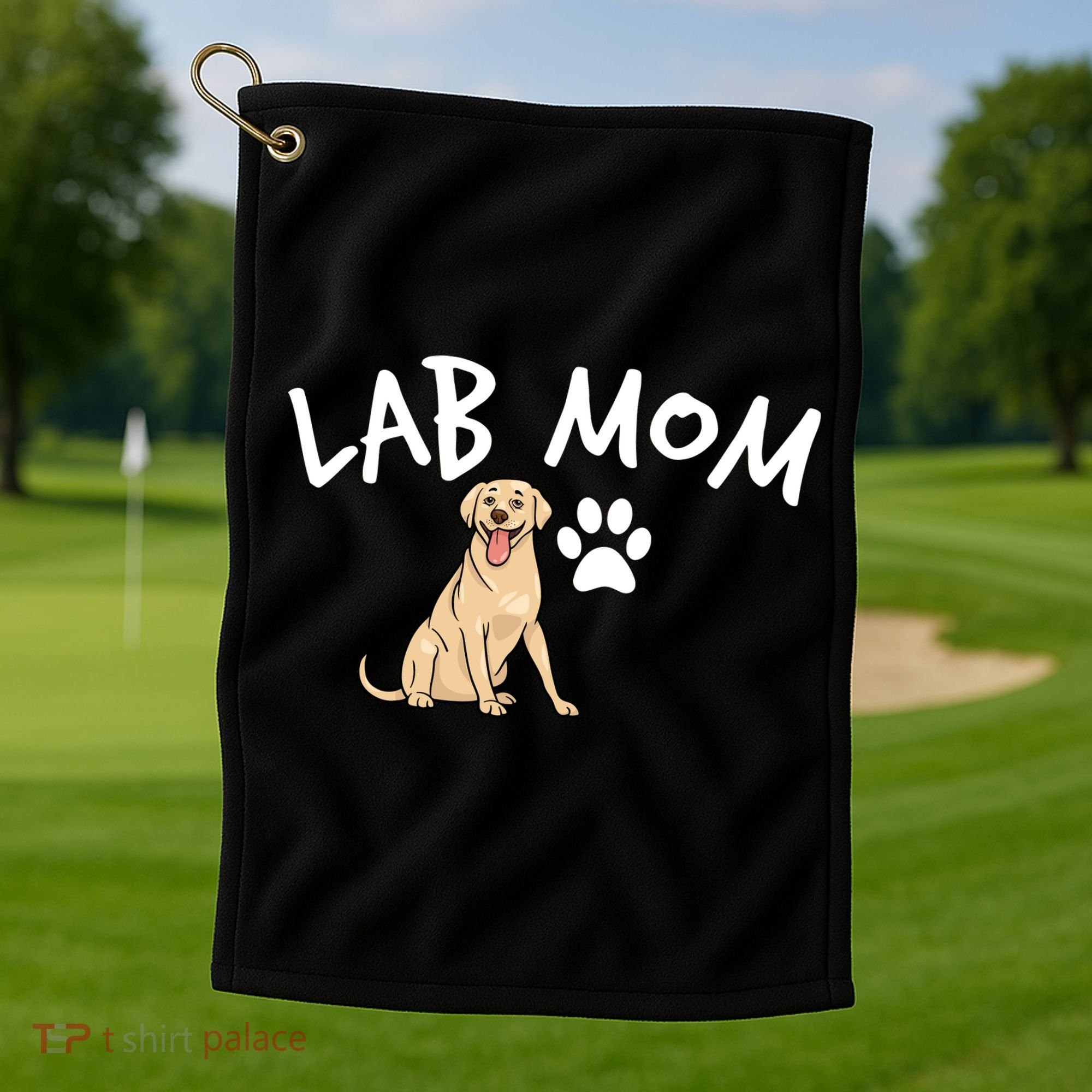 Womens Labrador Retriever Lab Mom Dog Puppy Pet Lover Gift Golf Towel