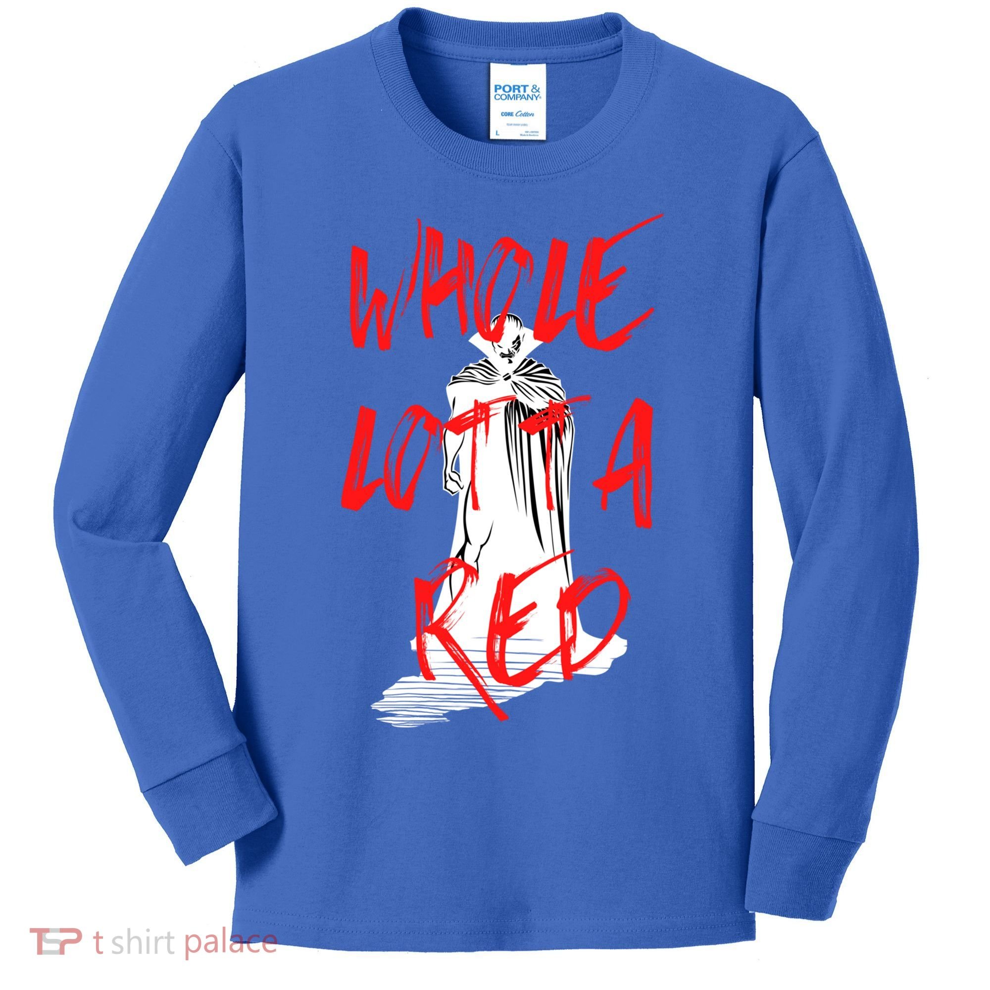 Whole Lotta Red Hip Hop Rap Trap Music Halloween Vampire Gift Kids Long Sleeve Shirt