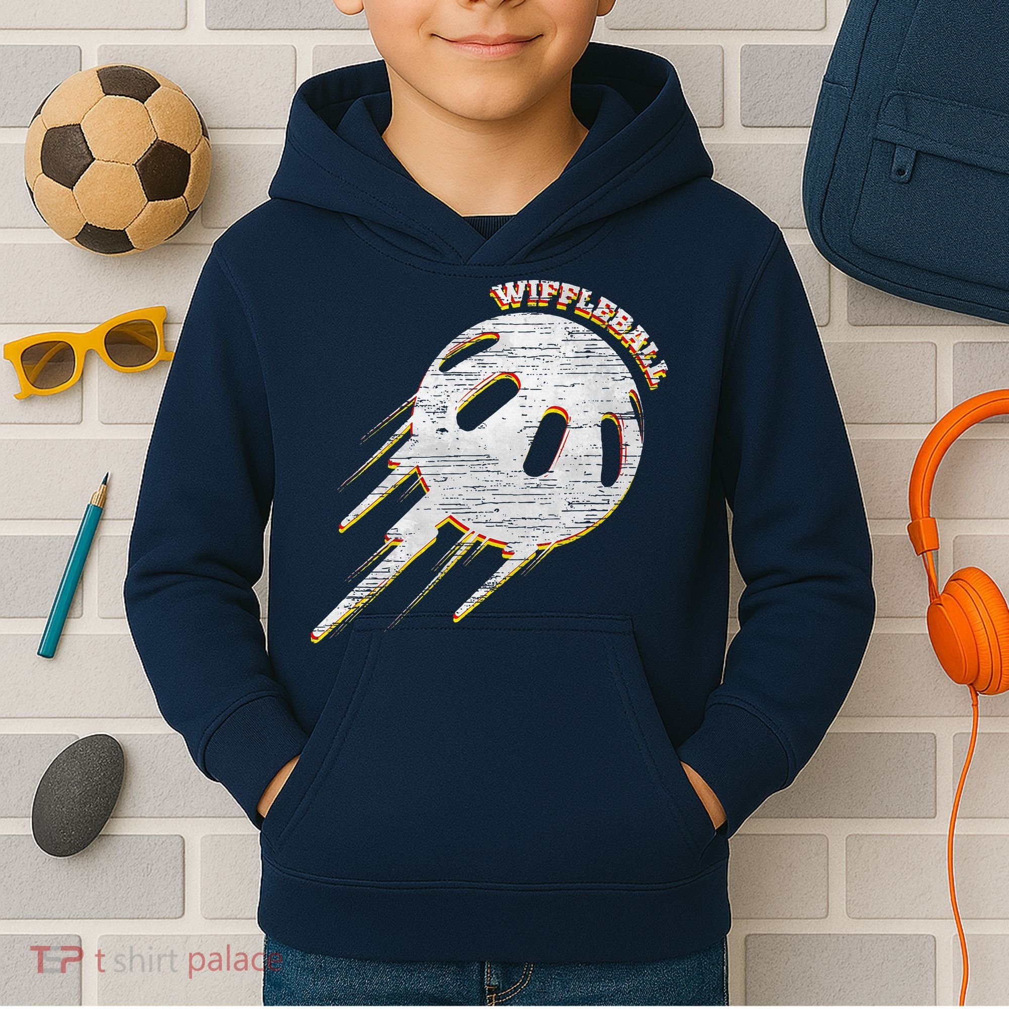 Wiffleball Legend Retro Kids Hoodie