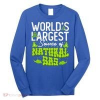 WorldS Largest Source Of Natural Gas Funny Fart Machine Gift Long Sleeve Shirt thumb 0