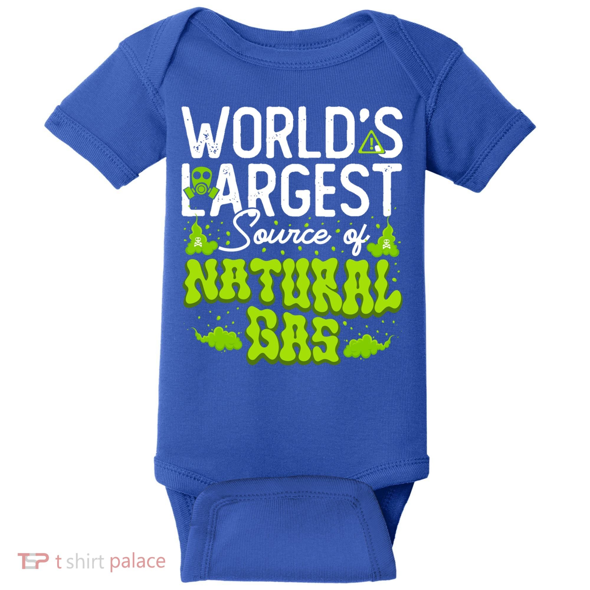 WorldS Largest Source Of Natural Gas Funny Fart Machine Gift Baby Bodysuit