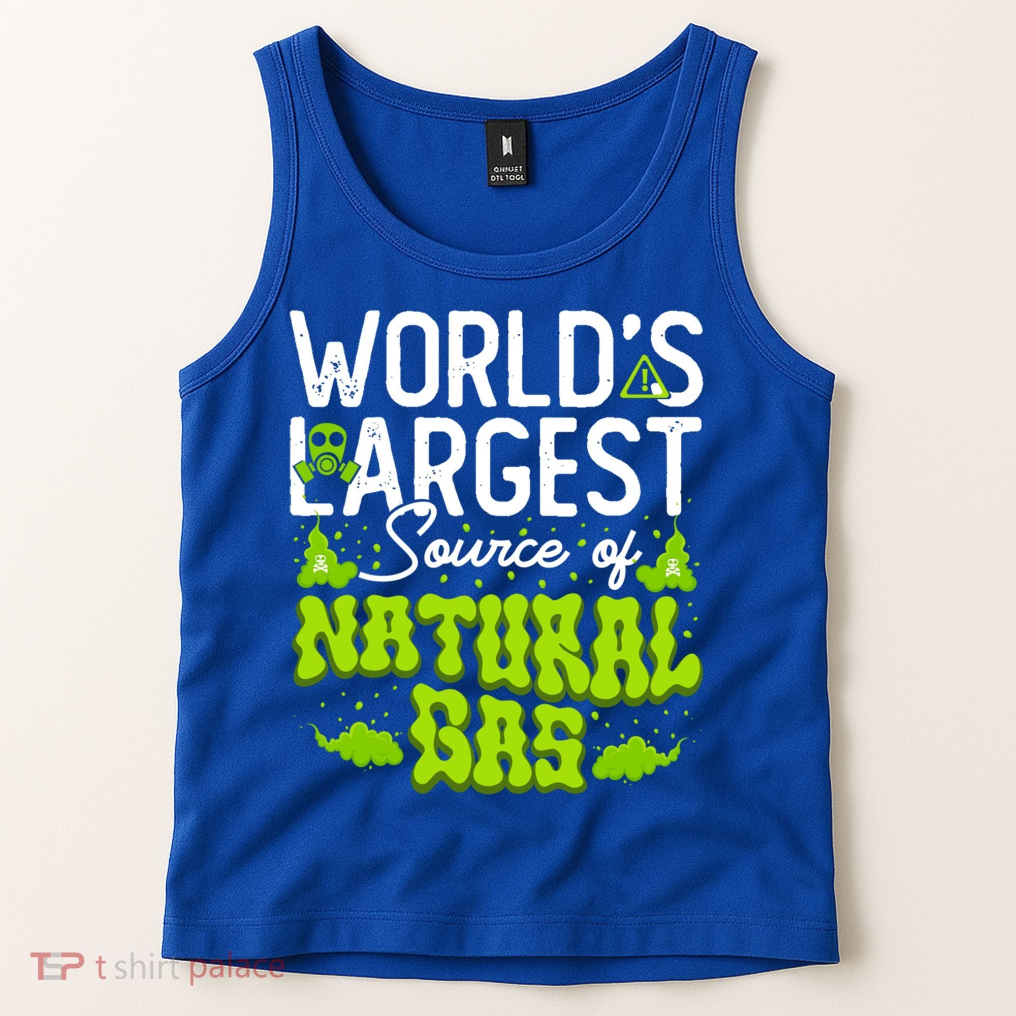 WorldS Largest Source Of Natural Gas Funny Fart Machine Gift Tank Top