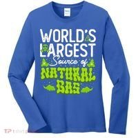 WorldS Largest Source Of Natural Gas Funny Fart Machine Gift Women's Long Sleeve Shirt thumb 0