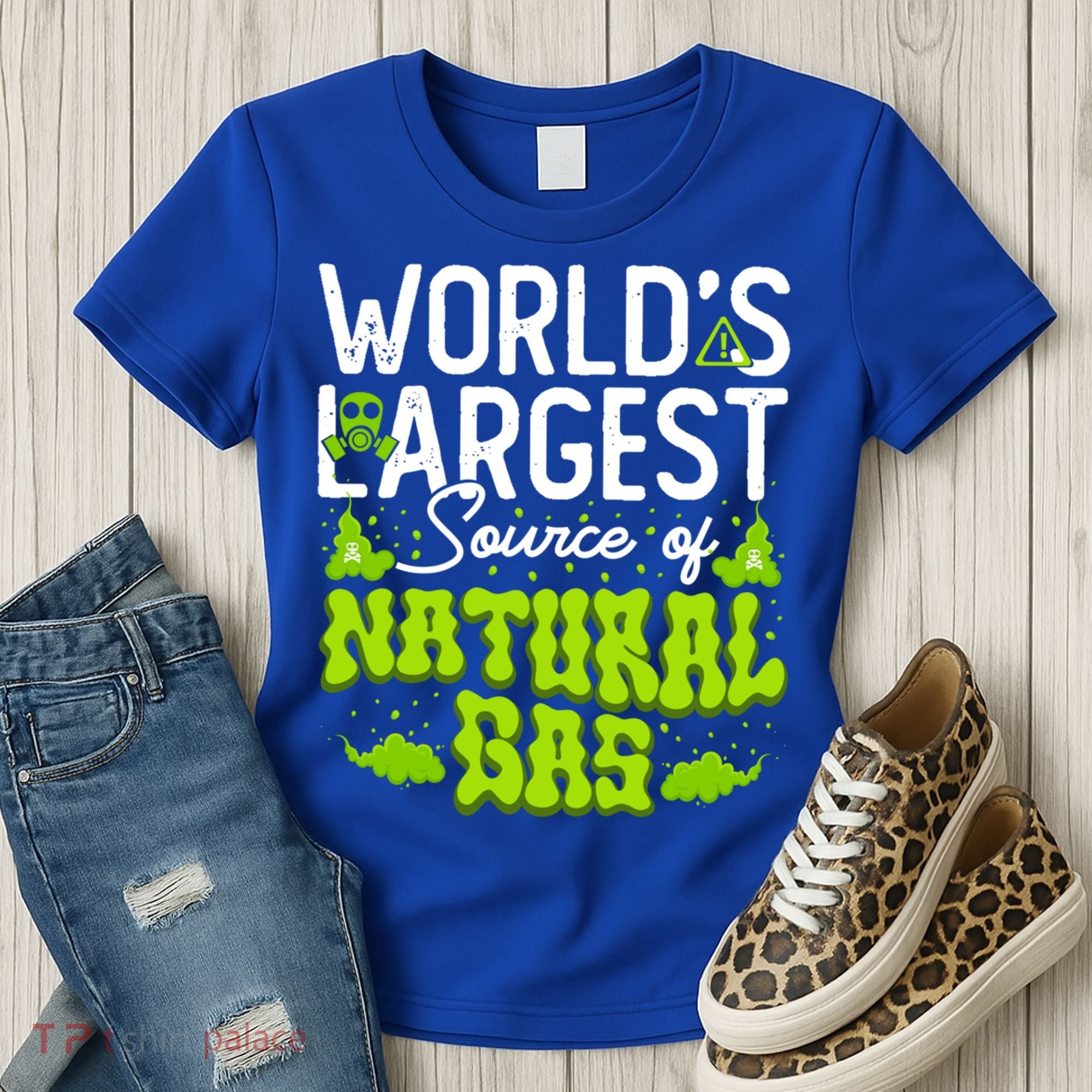 WorldS Largest Source Of Natural Gas Funny Fart Machine Gift Women's T-Shirt