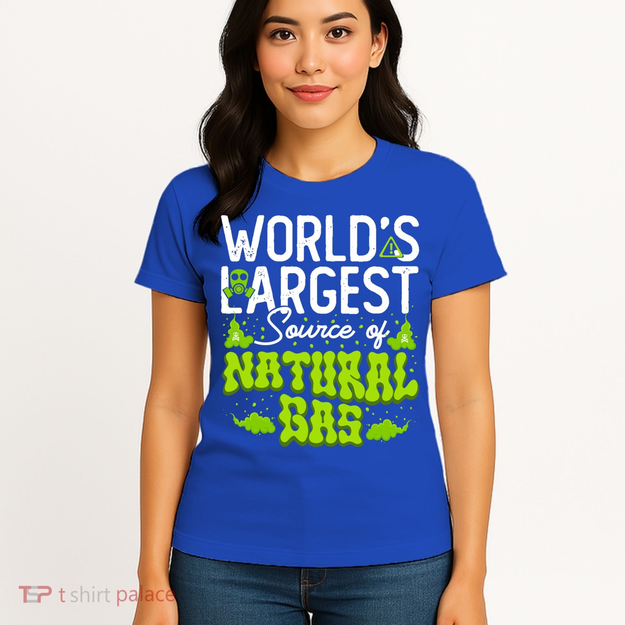 WorldS Largest Source Of Natural Gas Funny Fart Machine Gift Women's T-Shirt