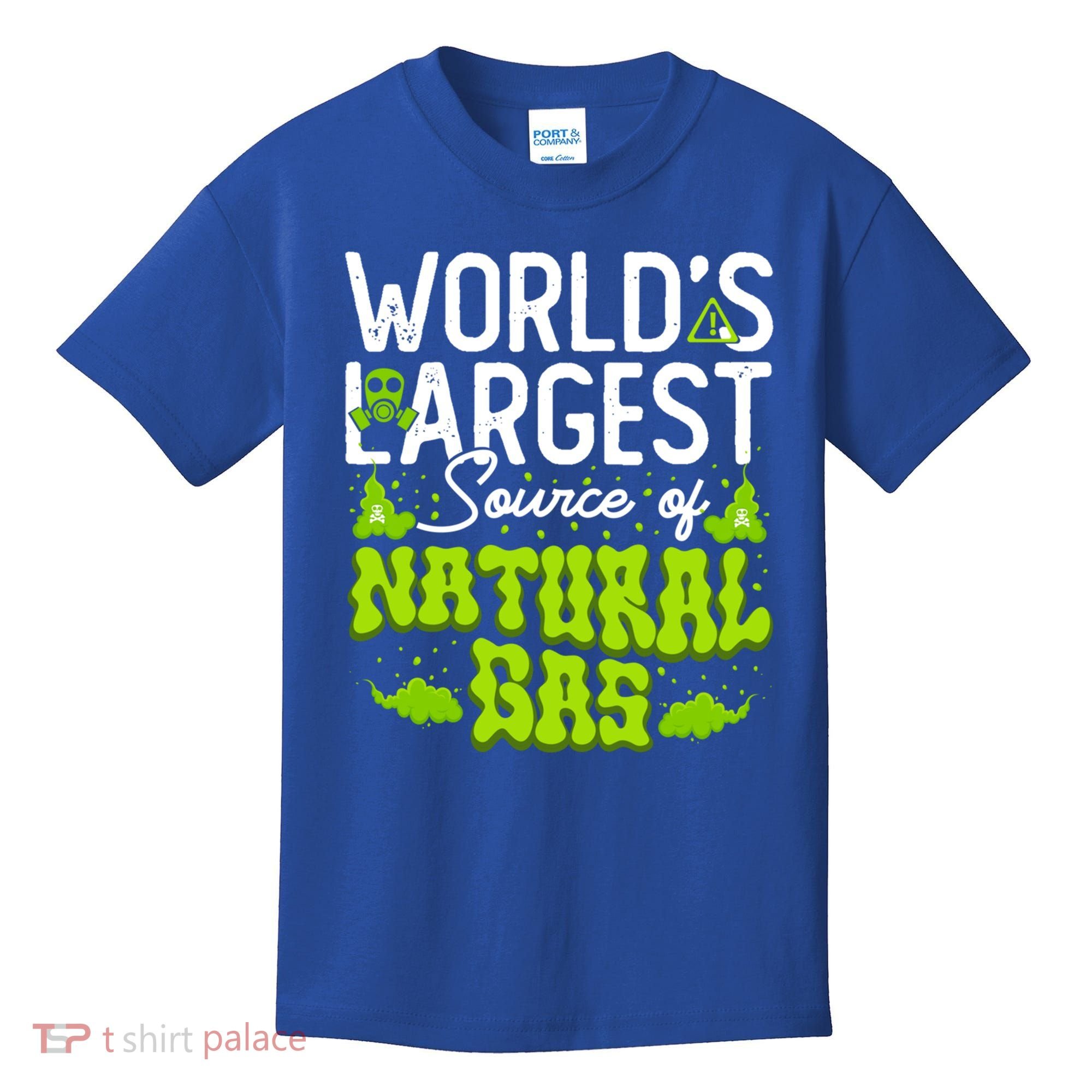 WorldS Largest Source Of Natural Gas Funny Fart Machine Gift Kids T-Shirt