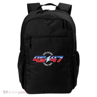 When Lightning Strikes Twice 45 47 Trump Reelection Backpack