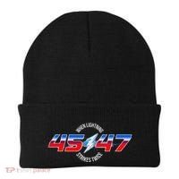 When Lightning Strikes Twice 45 47 Trump Reelection Beanie thumb 0