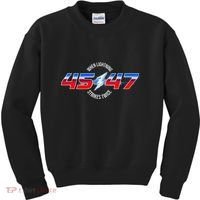 When Lightning Strikes Twice 45 47 Trump Reelection Kids Sweatshirt thumb 0