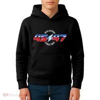 When Lightning Strikes Twice 45 47 Trump Reelection Kids Hoodie thumb 4