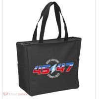 When Lightning Strikes Twice 45 47 Trump Reelection Tote Bag thumb 2