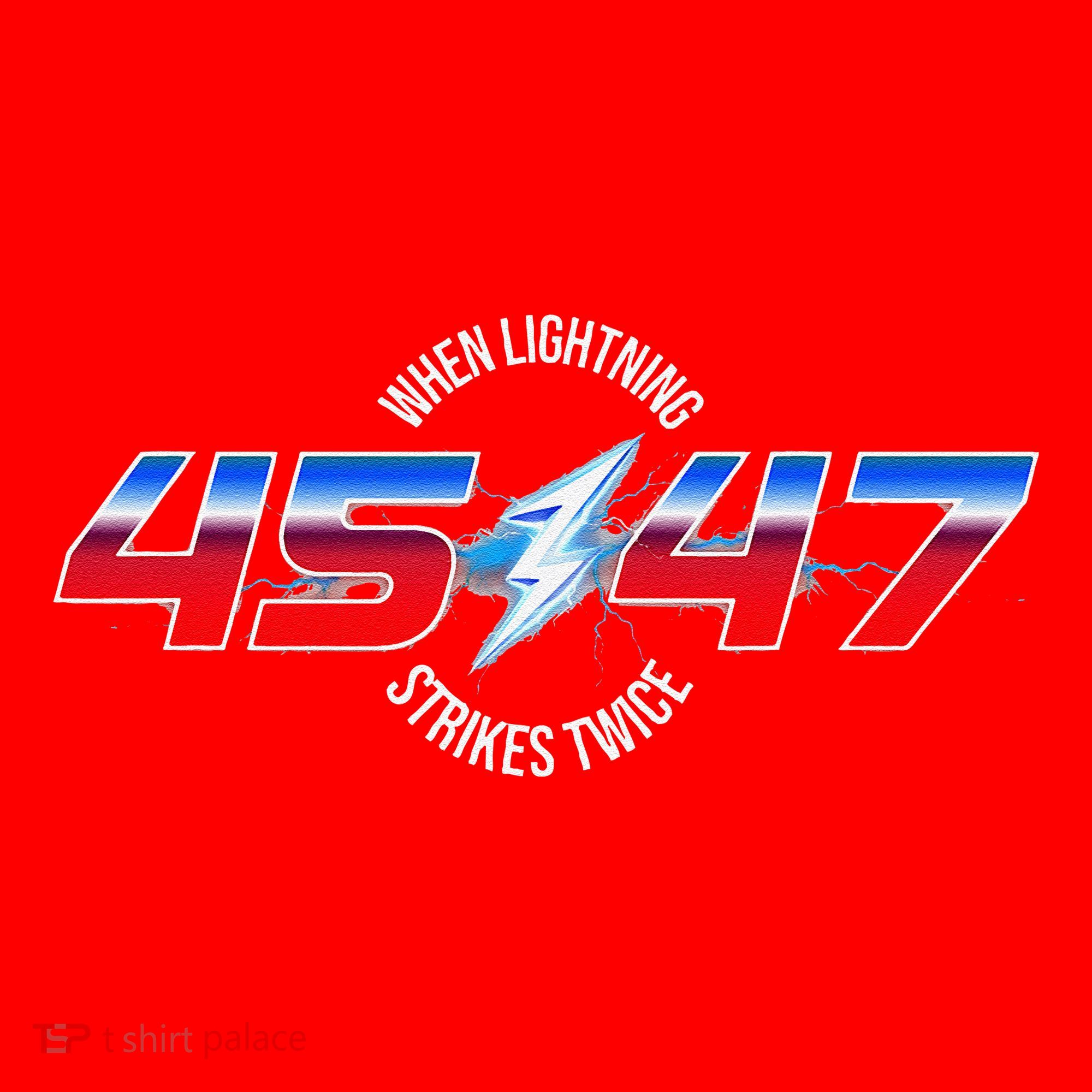 When Lightning Strikes Twice 45 47 Trump Reelection Santa Hat