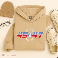 When Lightning Strikes Twice 45 47 Trump Reelection Hoodie thumb 4