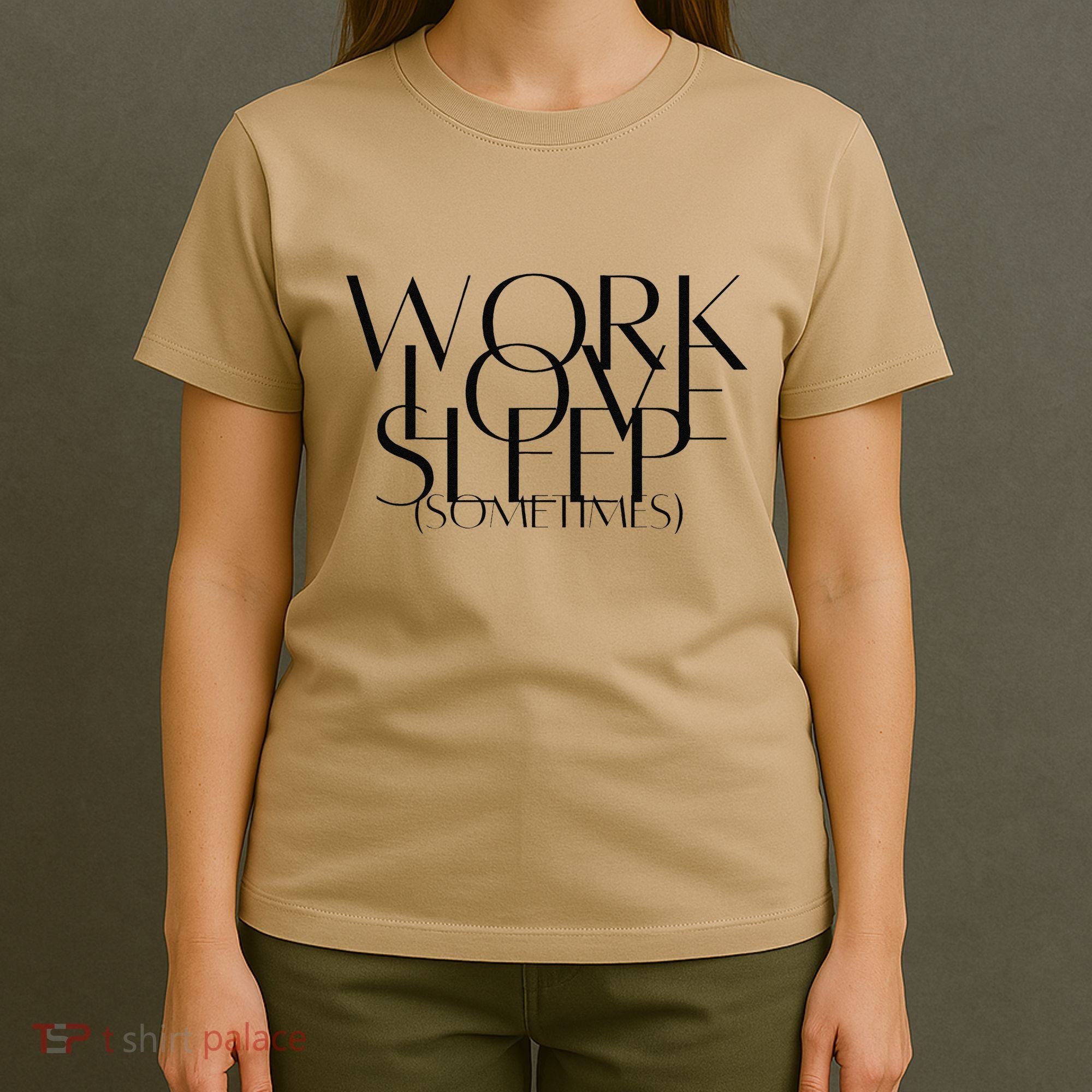 Work Love Sleep Sometimes Hustle Mom Hard Working Mom Boss Gift T-Shirt