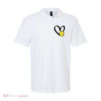 Womens Love Softball Heart Polo thumb 0