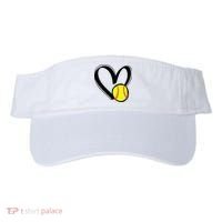 Womens Love Softball Heart Visor thumb 0