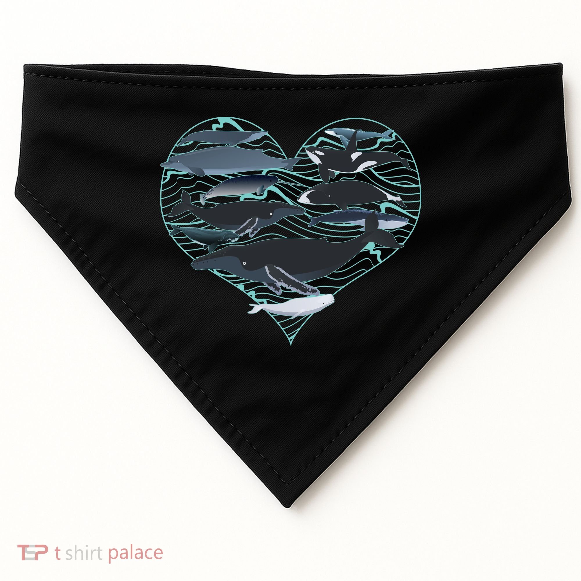 Whale Lover Save The Whales USA-Made Doggie Bandana