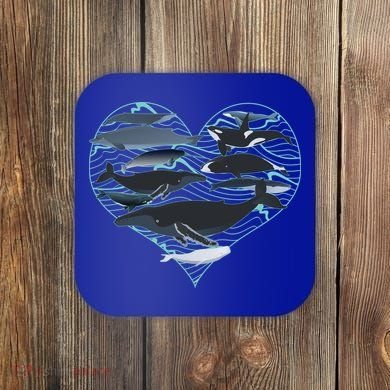 Whale Lover Save The Whales Coaster