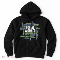 Words LCSW Social Work Month Gift For Social Worker Hoodie thumb 0