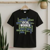 Words LCSW Social Work Month Gift For Social Worker T-Shirt thumb 2