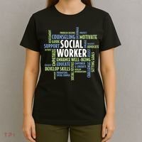 Words LCSW Social Work Month Gift For Social Worker T-Shirt thumb 4