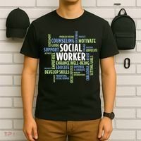Words LCSW Social Work Month Gift For Social Worker T-Shirt thumb 6